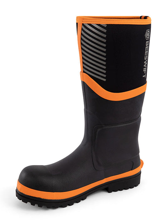 Neo Force Neoprene Full Safety Wellington Black ALL SIZES