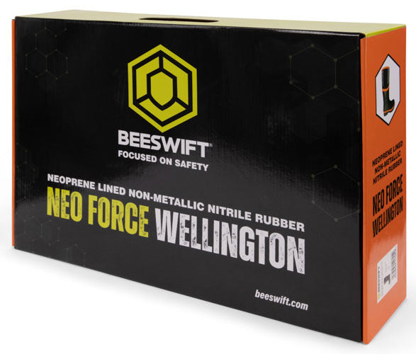 Neo Force Neoprene Full Safety Wellington Black ALL SIZES