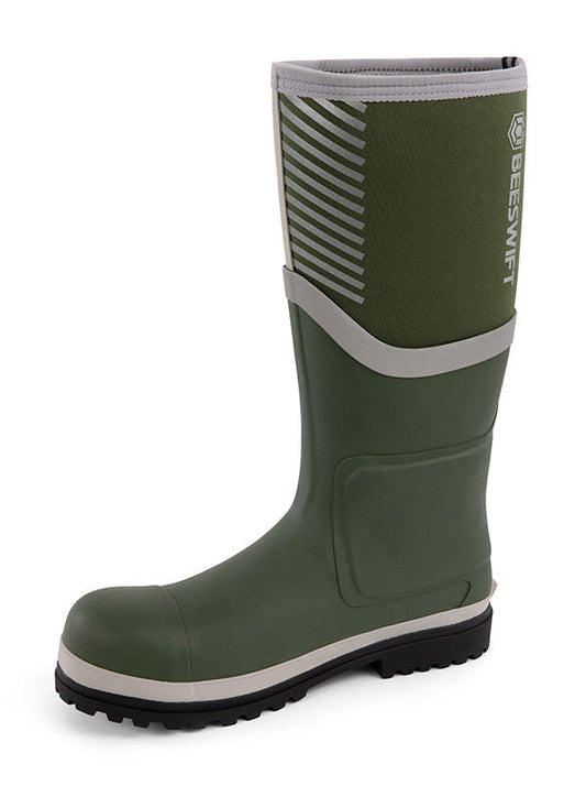 Neo Force Neoprene Full Safety Wellington Green ALL SIZES
