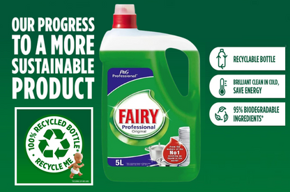Fairy Original Professional  Washing Up Liquid 10 Litres | 2 x 5l Bundle