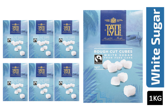 Tate & Lyle Rough Cut Fairtrade White Sugar Cubes 1kg - UK BUSINESS SUPPLIES