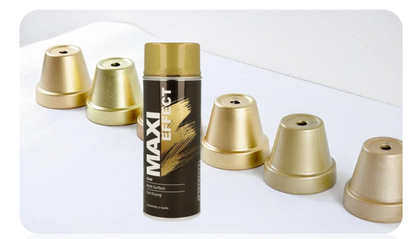 MAXI EFFECT Quick Drying Spray Paint Metallic Gold 2 x 400ml