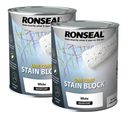 Ronseal One Coat 2.5L Stain Block - White