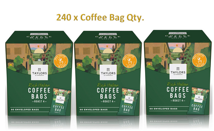 Taylors of Harrogate Rich Italian Coffee Bags Pack 80s