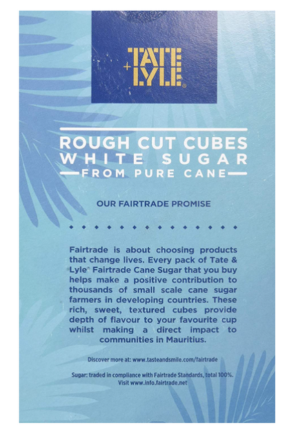 Tate & Lyle Rough Cut Fairtrade White Sugar Cubes 3x1kg