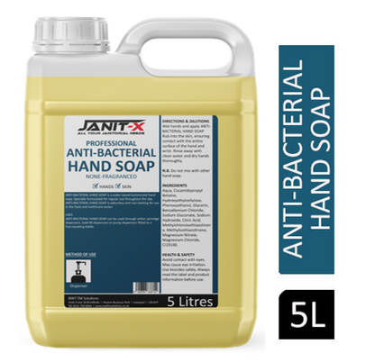 Janit-X Professional Anti-Bacterial Hand Soap 5L Fragrance Free for Food Handling