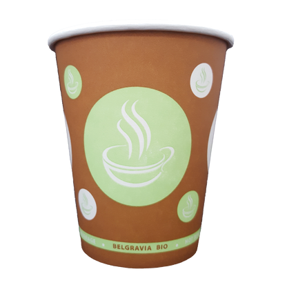 10oz Belgravia Biodegradable & Compostable Single Walled Paper Cups 50's