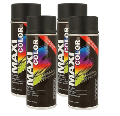 Maxicolor Quick Drying Spray Paint MATT Black 400ml | Full Case Offer 12 x 400ml