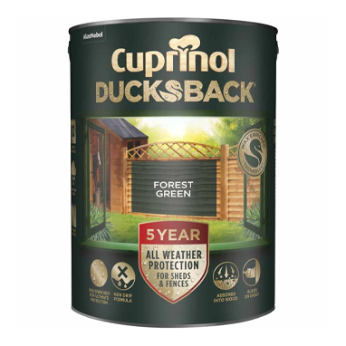 Cuprinol Ducksback 5Y Fence & Shed FORREST GREEN 5 Litre