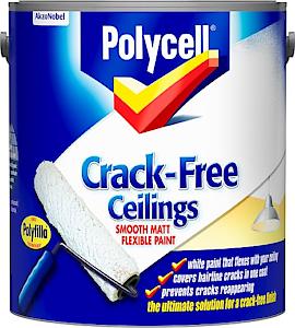 Polycell Crack-Free Ceilings Smooth Matt, White, 2.5L