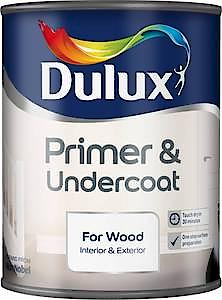 Dulux Primer & Undercoat Paint For Wood - 2.5L White