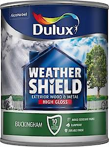 Dulux Weather Shield Exterior High Gloss Paint, 750 Ml - Conker