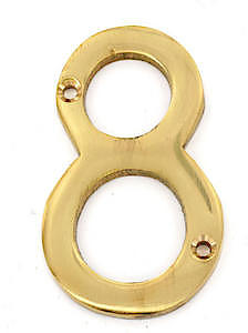Securit S2508 Brass Numeral No 8