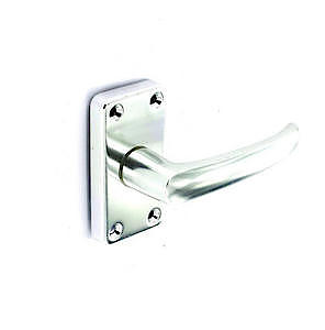 Securit S3072 Aluminium Latch Handles Bright (Pair)