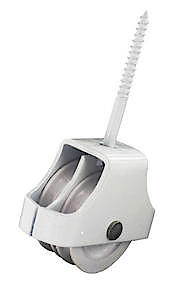 Securit Double Screw-In Pulley (One Size) (White)