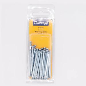 Chall Zinc Plated Masonry Nails 50Mm Clam Pk 40Pk - 40277