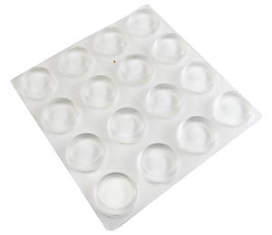 Shepherd 9967 1/2" Clear Self Adhesive Vinyl Bumpers 16 Count
