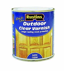 Rustins Quick Dry Outdoor Clear Varnish 500Ml Satin