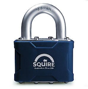 Henry Squire Stronglock Laminated Open Shackle 4 Pin Double Locking Padlock, 51 Mm (Length)