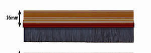 Brushstrip Pvc 914mm Brown