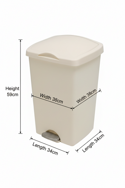 Addis 50 Litre Linen Lift Top Bin with Foot Plate