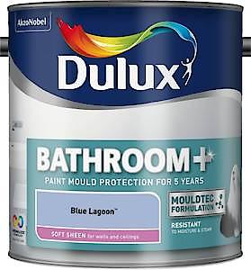 Dulux Easycare Bathroom Soft Sheen Emulsion Paint For Walls And Ceilings - Magnolia 2.5L