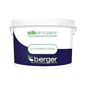 Berger Brilliant White Vinyl Silk Paint- 10L Litre