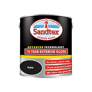 Sandtex 10 Year Exterior Gloss 2.5 Litre Black