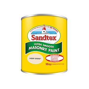Sandtex 150Millilitre Tester Pot Ivory Stone Ultra Smooth Masonry Paint