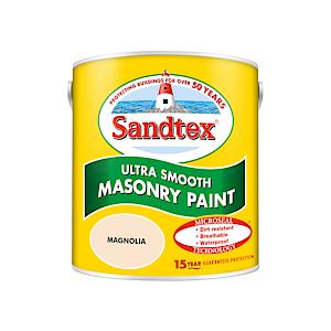 SANDTEX MICROSEAL SMOOTH MASONRY PAINT MAGNOLIA 2.5 LITRE