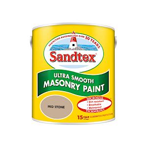 Sandtex Retail Ultra Smooth Masonry Mid Stone 2.5 L