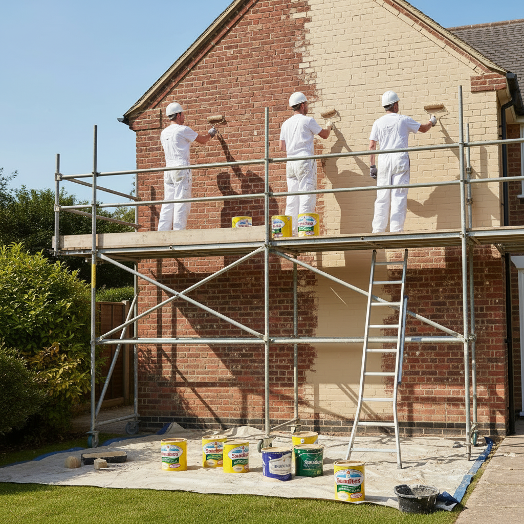 Sandtex Microseal | Smooth Masonry Paint | Oatmeal | 5 Litre