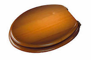 Croydex Antique Pine Toilet Seat - Oval Wooden Toilet Seat