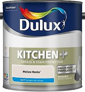 Dulux Easycare Kitchen Matt Emulsion Paint For Walls And Ceilings - Natural Calico 2.5 Litres