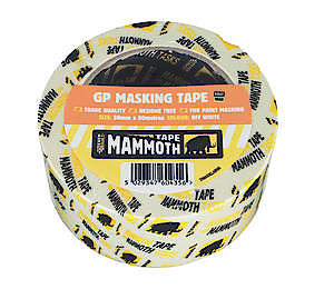 Everbuild Mammoth General Purpose Trade Quality Masking Tape Off White – 50Mm X 50M Roll