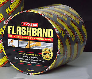 Bostik Evo-stik Flash band Self Adhesive Flashing Tape Grey, 100mm X 10m