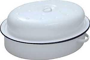 Enamel Falcon Oval Roaster | White | 26cm | Oven to table