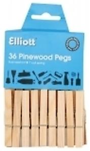 Elliott Traditional Pinewood Clothes Pegs  3 x 36 Pegs {108}