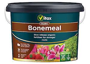 Vitax Bonemeal | Slow Release Organic Fertiliser | 10kg Resealable Tub