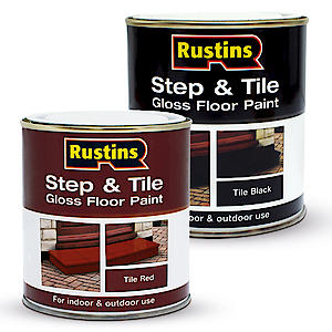 Rustins Stbl500 500Ml Step And Tile Paint - Black