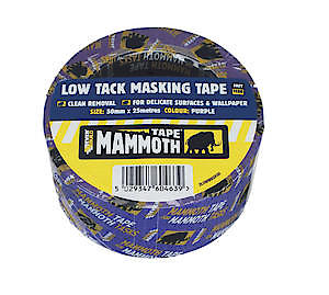 Everbuild Mammoth Low Tack Masking Tape – Easy Tear – Off White – 25Mm X 25M