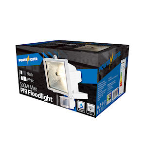 OUT 500W WHITE PIR FLOOD