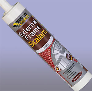 Everbuild External Frame Sealant |  Mould-Resistant | White | 290ml Cartridge