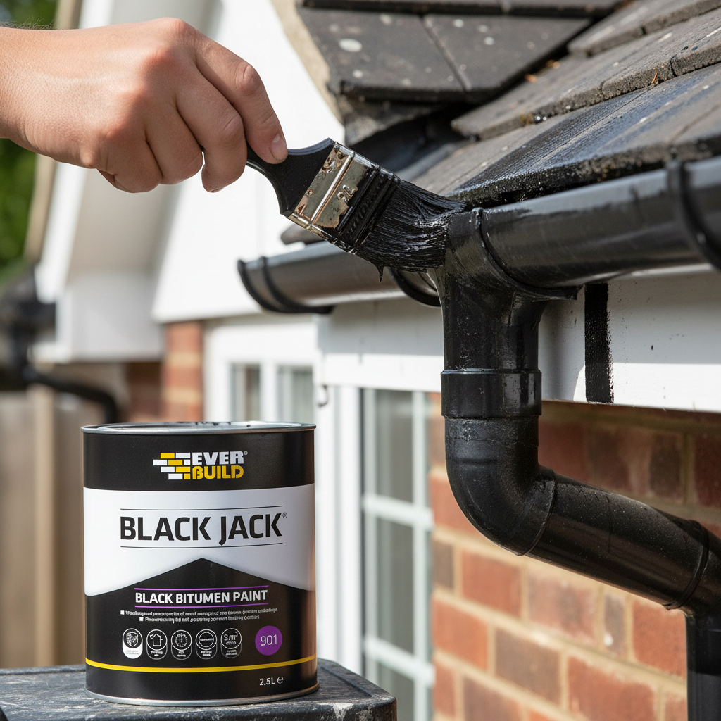 Everbuild Black Jack 901 Bitumen Paint | Solvent Based | Black | 2.5 Litre
