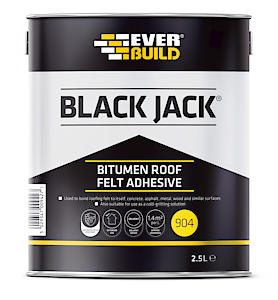 Everbuild Black Jack 904 Bitumen Roof Felt Adhesive  Black - 2.5L