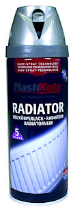 Plasti-Kote Radiator Paint 400Ml Satin Chrome