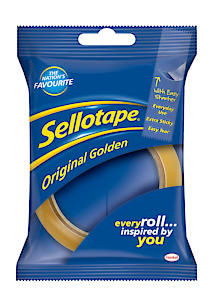 Sellotape Original Golden, Multi-Purpose Clear Tape  24Mm X 50M