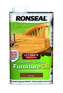 Ronseal Uhwgfoo1L 1 Litre Ultimate Protection Hardwood Garden Furniture Oil - Oak