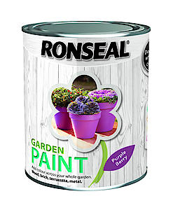 Ronseal Rslgppb750 Gppb750 Garden Paint Purple Berry 750Ml, 750 Ml