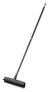 Addis Rubber Broom In Metallic Grey - Perfect For Sweeping Carpets